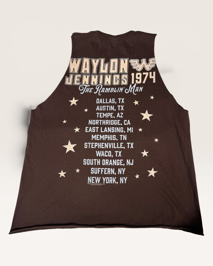 Waylon Jennings Rebel Chop Shop Muscle Tank