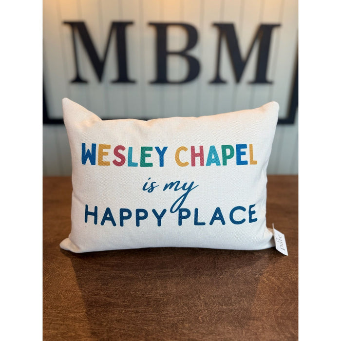 Wesley Chapel Is my Happy Place Lumbar Pillow