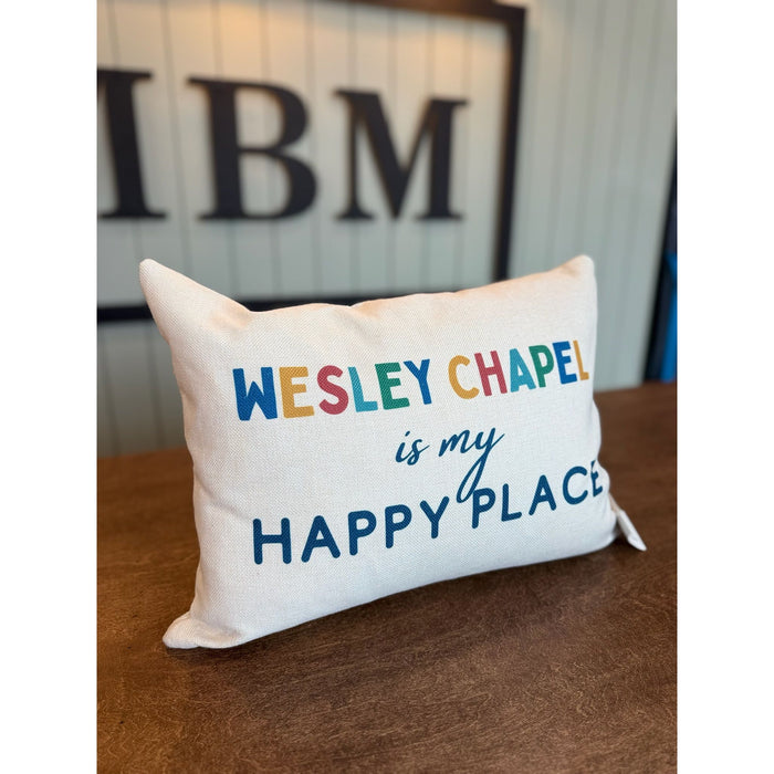 Wesley Chapel Is my Happy Place Lumbar Pillow