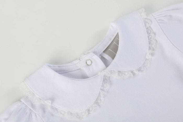White Lace Collared Bodysuit