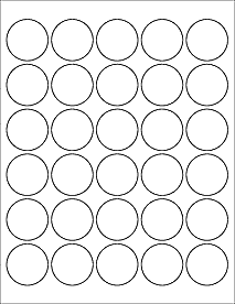 White Moisture-Resistant Inkjet Printer 1.5" Circle Labels (1 Sheet, 30 Labels) at Your Oil Tools