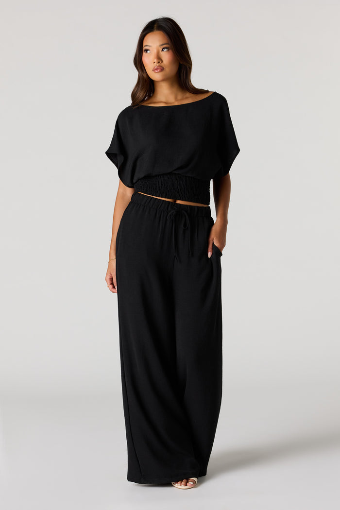 Wide Leg Drawstring Pant
