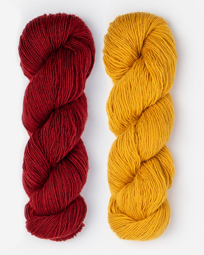 Small / Blue Sky Fibers - Woolstok Light / Red Rock & Spun Gold