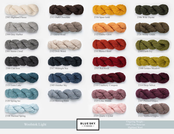XS / S / Blue Sky Fibers - Woolstok Light / PRE-ORDER any 1 color