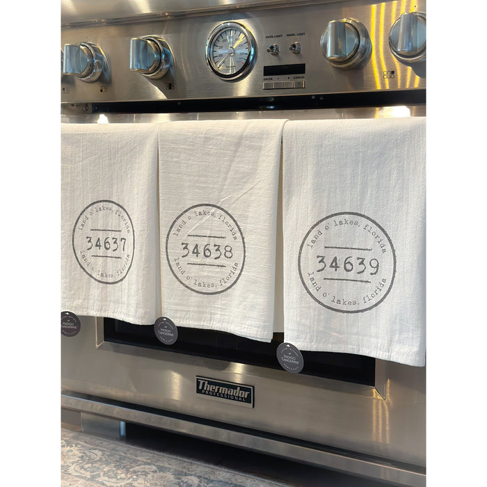 Zip Code Cotton Tea Towel