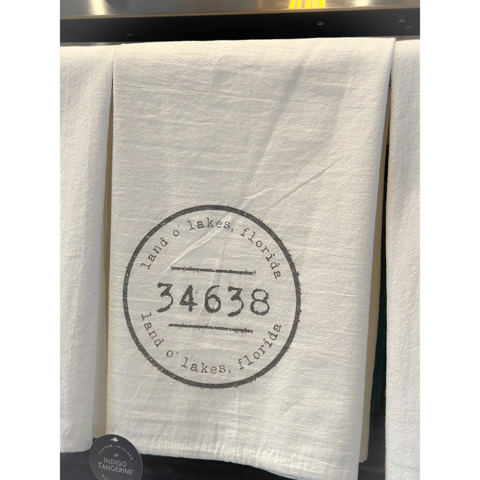 Zip Code Cotton Tea Towel